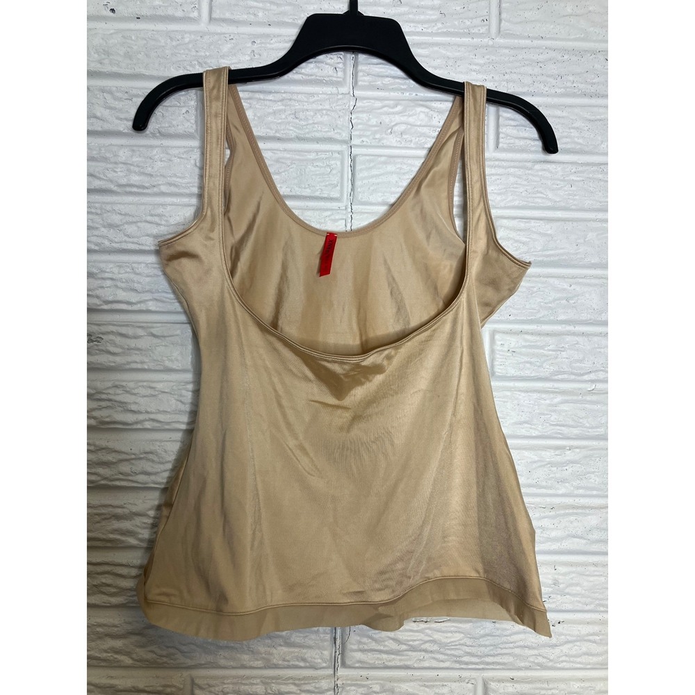 Spanx open bust camisole shaping tank undercut tan nude womens size XL shapewear